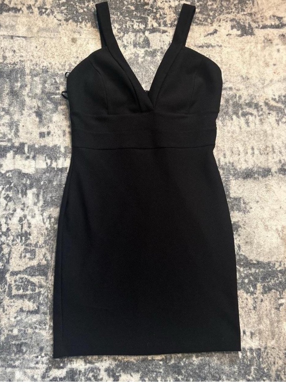 Forever 21 Black V-Neck Mini Bodycon Dress